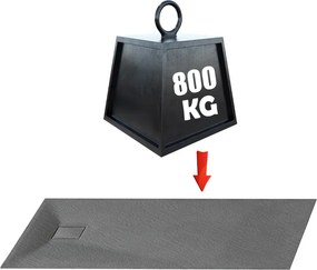 BPS-koupelny Obdĺžniková akrylátová sprchová vanička RIKO GR 140x90 sivá
