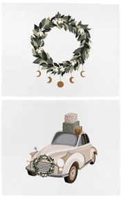 Látkové prestieranie s vianočným motívom v súprave 2 ks 35x47 cm Festive Car – Butter Kings
