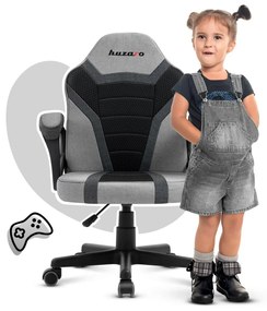 Detská herná stolička Rover 1 (čierna + sivá). Akcia -20%. Vlastná spoľahlivá doprava až k Vám domov. 1087538