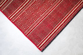 Koberec Saran G001 RED – červený vzorovaný obdĺžnik Rozmer: 120x180 cm