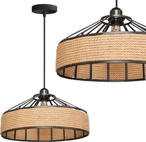 Toolight Toolight, stropné svietidlo 1xE27 APP1317-1CP, čierna-hnedá, OSW-02407