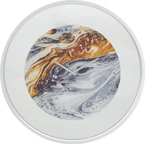 Nástenné hodiny Zrkadlo 60 cm sivé/viacfarebné
