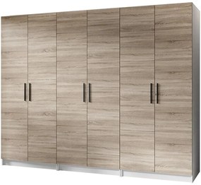 Skriňa X3 Gold 2d Biela/Dub Sonoma