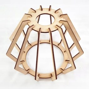 BERGE LED závesné stropné svietidlo, drevený trám, 2xE27, brilantný drevený luster