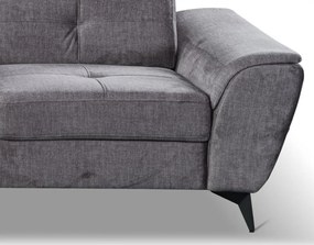 Rohová sedacia súprava Sergio, dymovo šedá látka, ľavý roh