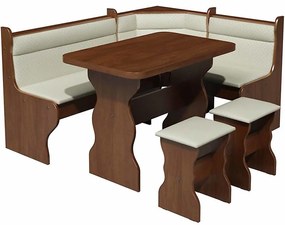 Rohová lavica Merkury II orech eko