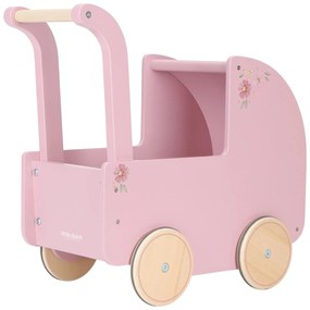 Kočík pre bábiky drevený s perinkou Pink