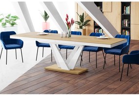Luxusný rozkladací jedálenský stôl VEGAS dub svetlý