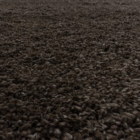 Ayyildiz koberce Kusový koberec Fluffy Shaggy 3500 brown kruh - 200x200 (priemer) kruh cm