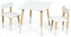 Vulpi Creative Table drevený stôl pre deti + 2 stoličky