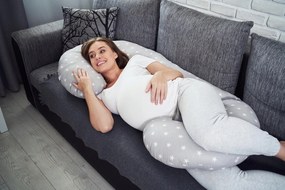 Tehotenský a dojčiaci vankúš BABYMAM PREMIUM 300 cm 3v1 - Kvety v záhrade