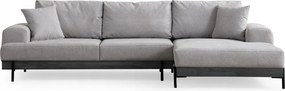 Rohová sedačka Etorella (p) (sivá čierna)