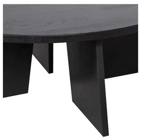 Čierny okrúhly konferenčný stolík ø 90 cm Fries – WOOOD