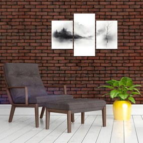 Obraz - Atramentová maľba krajiny (90x60 cm)
