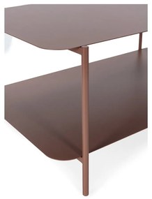 Terakotový kovový konferenčný stolík 58x90 cm Beatrix – MOME