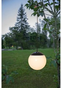 Závesné vonkajšie solárne svietidlo Star Trading Globus, ø 20 cm