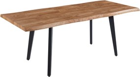 Vinino Jedálenský stôl VALENZO 160–200 × 90 cm – dub prírodný / čierna
