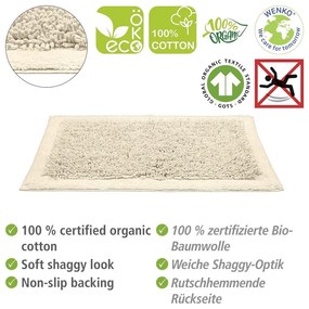 Krémovobiela textilná kúpeľňová predložka 60x90 cm Sidyma – Wenko