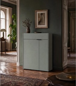 Šalviová zelená skrinka 82x102x22 cm Ameca – Germania