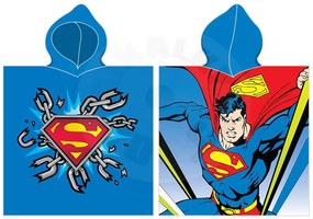 Carbotex Detské pončo 55x110 cm - Superman Muž z ocele