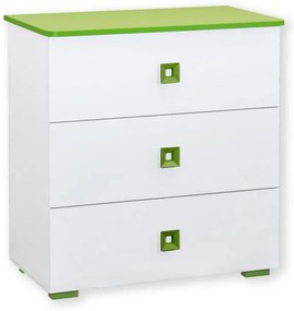 Komoda Bb05 biela+zelená