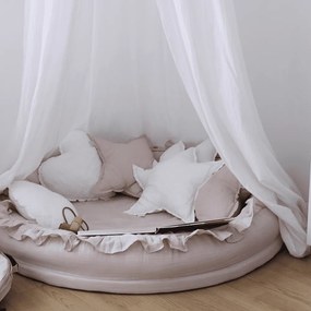 Ľanový vankúš hviezda púdrovo ružová 50 cm