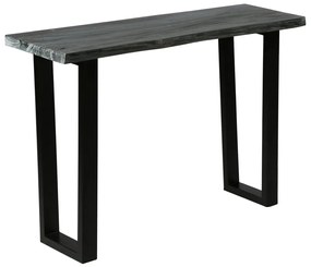 Konzolový stolík masívne mindi drevo 110x35x75 cm sivý 245506