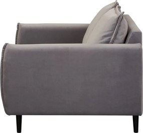 Sivá zamatová pohovka 138 cm Juli – Ropez