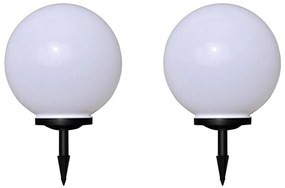 Vonkajšie LED lampy k chodníku so špicatým hrotom 2 ks 40 cm