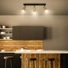 Brilagi - LED stmievateľné bodové svietidlo SELE GOLDEN 3xGU10/6,5W/230V čierna/zlatá