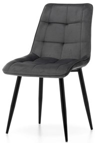 JAKS Jedálenská stolička Chic velvet tmavo šedá