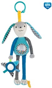 Canpol babies Závesná plyšová hračka so zrkadielkom a hrkálkou - modrá