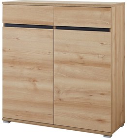 Skrinka na topánky v dekore buka so zásuvkami Lissabon - Germania