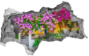 Fototapeta diera na stenu 3D Dom s popínavé rastliny nd-b-95673272