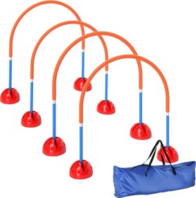 PawHut Agility Set pre psov - 4-dielna výbava na agility s nastaviteľnými dverami a taškou na prenášanie | Aosom