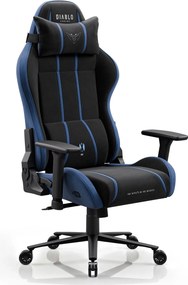 Herné kreslo z látkovým poťahom King Size, čierny-modrý: Diablo X-One 2.0 Night Blue