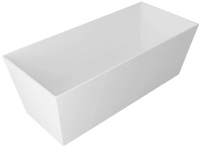 Gelco Gelco, KVADRIE - vaňa, 1590x650x550mm, liaty mramor, objem 360l, biela lesk, GVKV1590