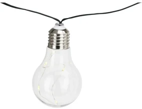 ProGarden Solárna reťaz Žiarovky číra, 2 m, 10 x 5 LED, teplá biela