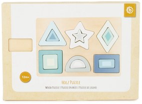 Bieco - Drevené vkladacie puzzle - tvary