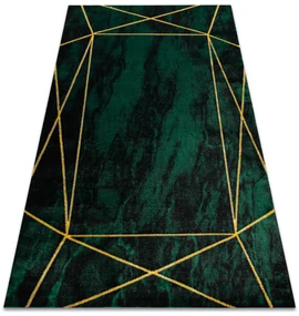 Koberec EMERALD exkluzívny 1022 glamour, štýlový geometrický zeleno / zlatý