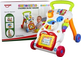 LEAN Toys Odrážadlo, chodítko, telefón, klavír, kúzelná tabuľka 3 v 1