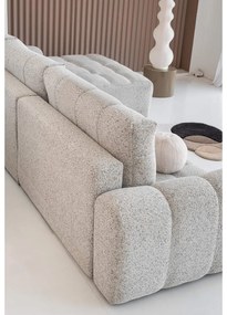 Béžová rozkladacia modulárna rohová pohovka s úložným priestorom (pravý roh) Lulu – Miuform