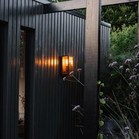 Priemyselná nástenná lampa hrdzavohnedá 26 cm IP44 - Charlois