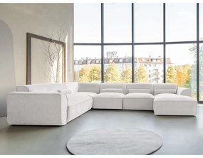 Krémovobiela rohová pohovka (ľavý roh/do tvaru "U") Flex Felix – Miuform