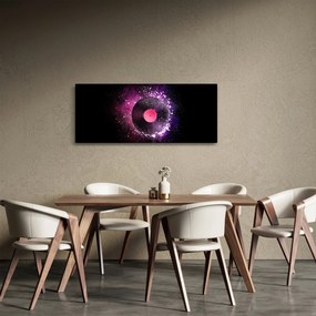 Obraz - Vinylová doska v ružovo-fialových (120x50 cm)