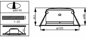 Philips 8719514494602 podhľadové LED svietidlo Diamond 1x 2,2 W 360lm 3000K