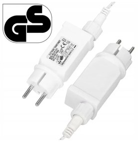 SPRINGOS LED kvaple - 22,5m, 500LED, 8 funkcií, ovládač, IP44, studená biela