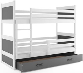 Poschodová posteľ RICO 2 - 160x80cm - Biely - Grafitový