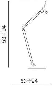 Dizajnová stolová lampa Zyta S Table hliníkové