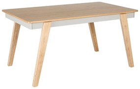 Jedálenský stôl 150 x 90 cm svetlé drevo/sivá PHOLA Beliani